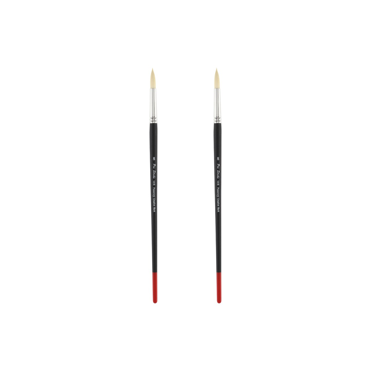 Creative Mark Powercryl Ultimate Acrylic Paint Brushes - Round Assorted Sets of 2, Artist Paint Brushes, 3 Diameters of Synthetic Hair Filament, Fine Control of Heavy Acrylics, Water Soluble Oils, and More